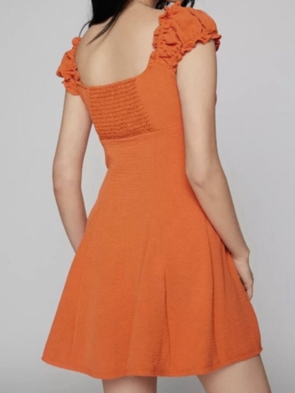 Kimchi Blue Small Dress Blair mini dress in pumpkin orange Urban Outfitters